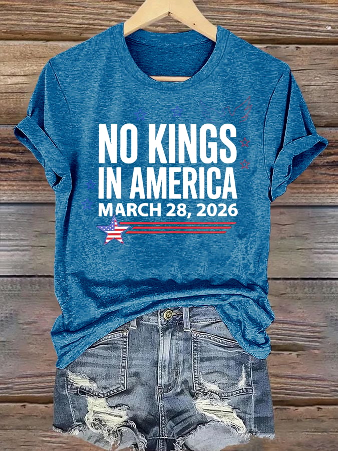 🔥Buy 3 Get 15% Off Women's NO KINGS IN AMERICA Print T-Shirt