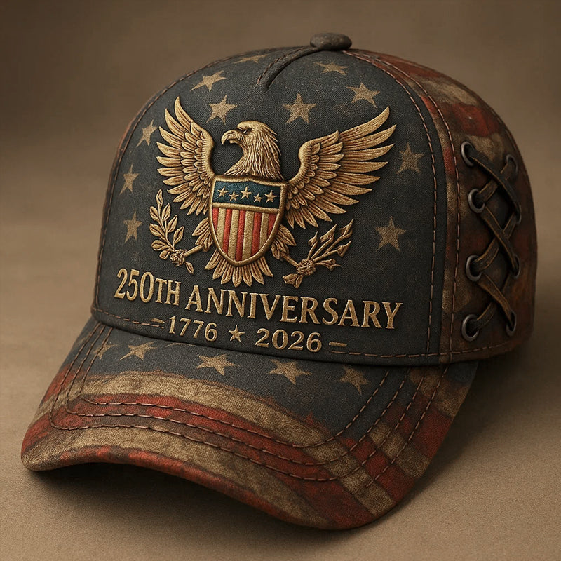 US Vintage 250th Anniversary Printed Casual Hat