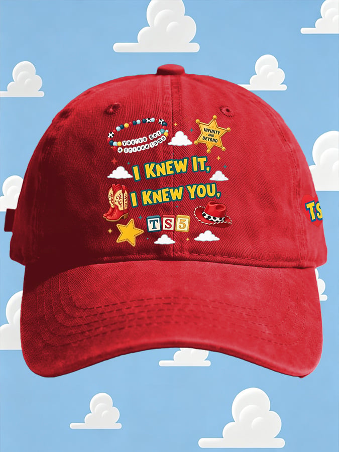 Retro I Knew It Print Baseball Cap