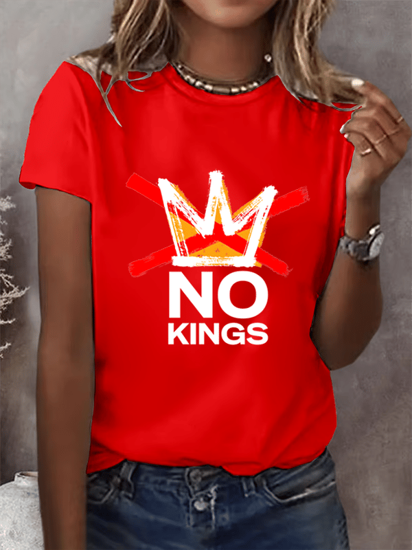 🔥Buy 3 Get 15% Off Women's America has No Kings Printed Casual T-Shirt