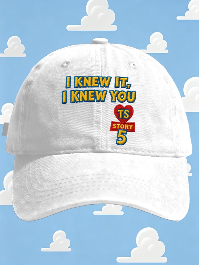 Retro I Knew It Print Baseball Cap