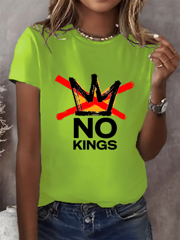🔥Buy 3 Get 15% Off Women's America has No Kings Printed Casual T-Shirt