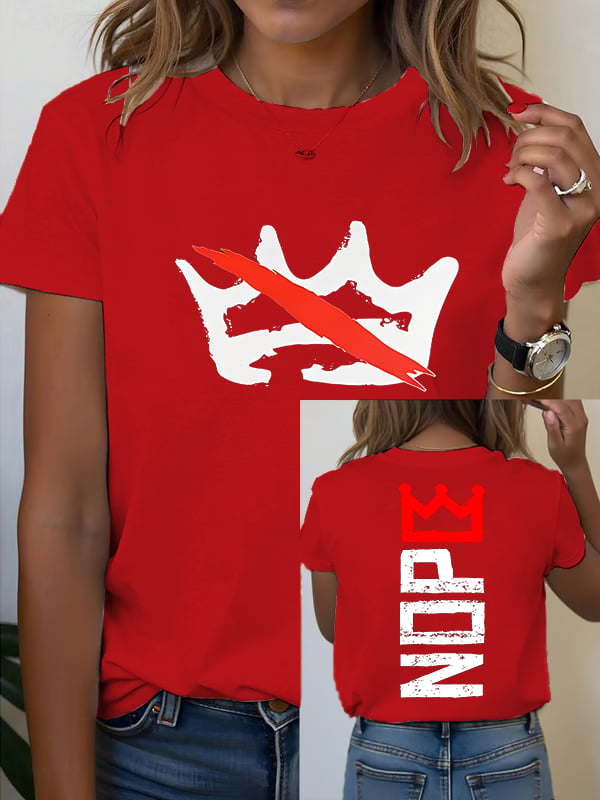 🔥Buy 3 Get 15% Off Women's America has no kings Printed Casual T-Shirt