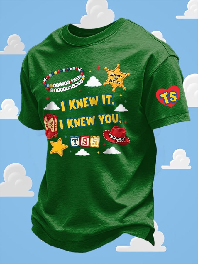 Men's Retro I Knew It Print T-Shirt