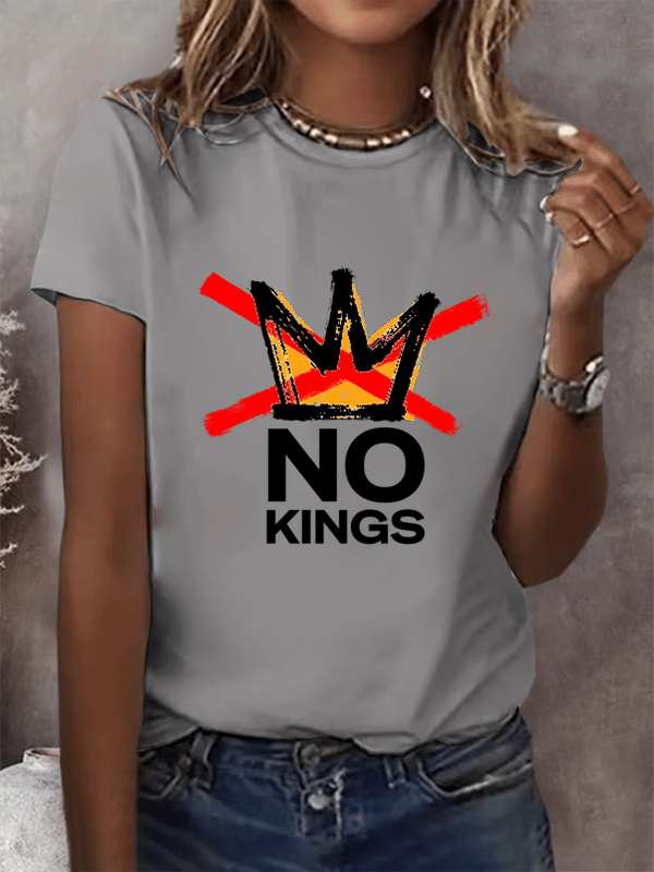 🔥Buy 3 Get 15% Off Women's America has No Kings Printed Casual T-Shirt