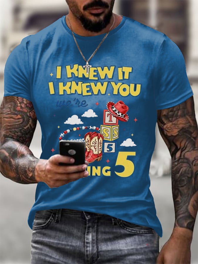 Men's Casual Printed Short-Sleeve T-Shirt