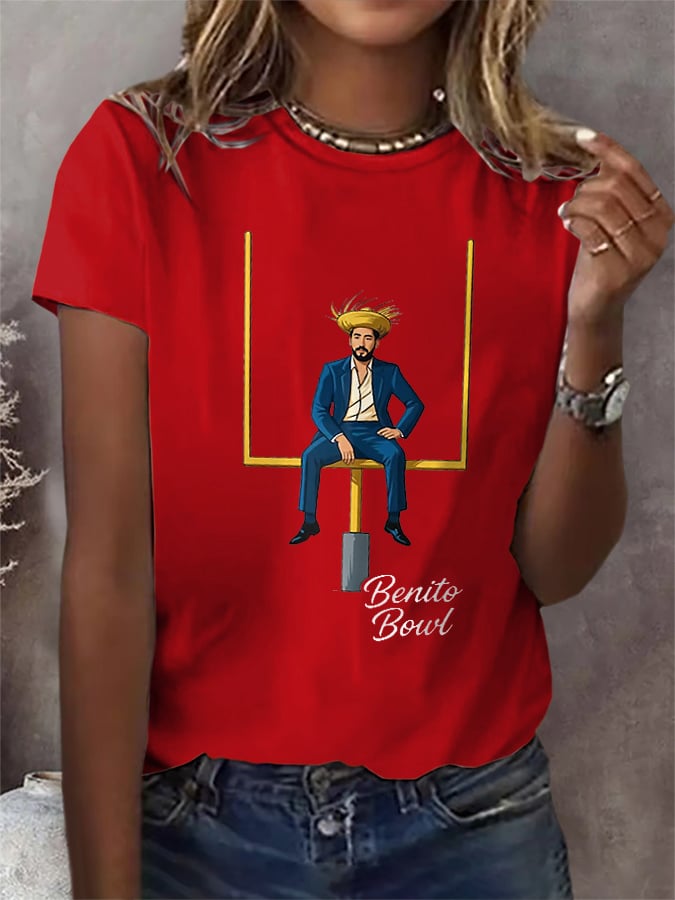 Women's Bunny Football Music Lover T-shirt