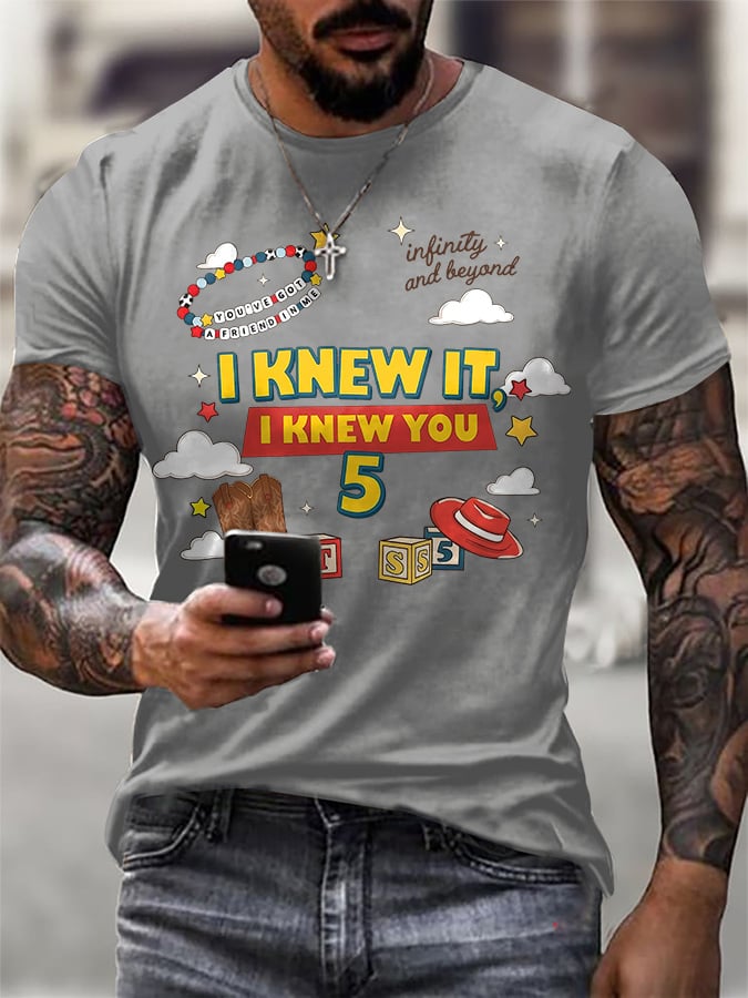 Men's Retro I Knew It Print T-Shirt