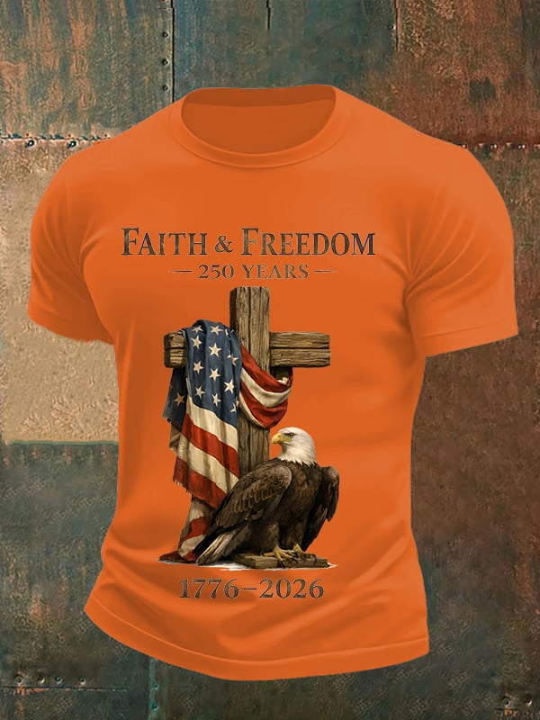 Men's Faith and Freedom 250 Years Print T-Shirt