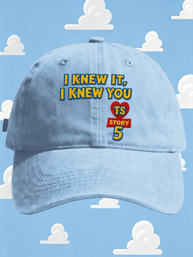 Retro I Knew It Print Baseball Cap
