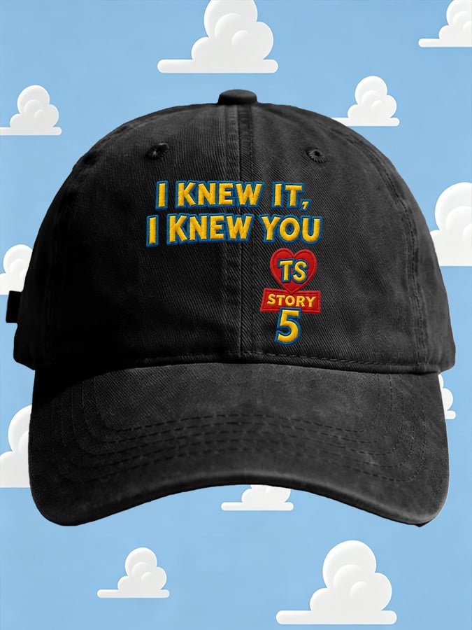 Retro I Knew It Print Baseball Cap