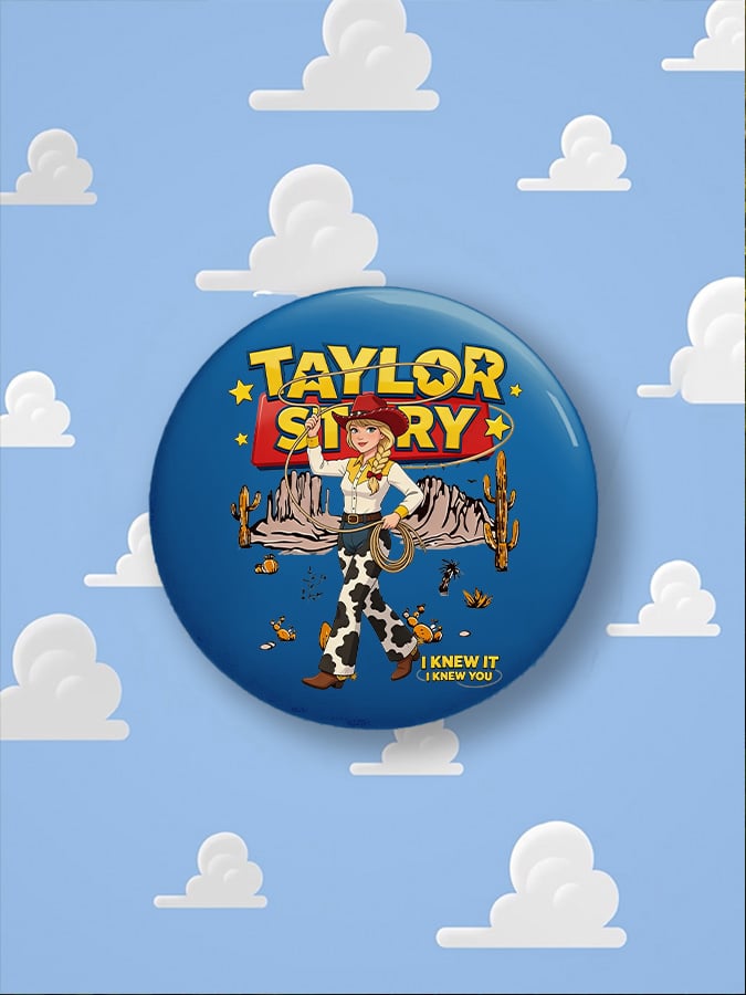 Unisex Retro I Knew It Pin-Back Button