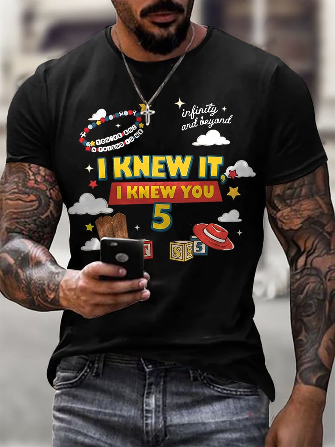 Men's Retro I Knew It Print T-Shirt