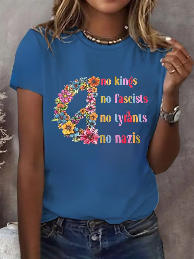 Women's Fashion Casual FDT Reject King Tiger Print T-shirt