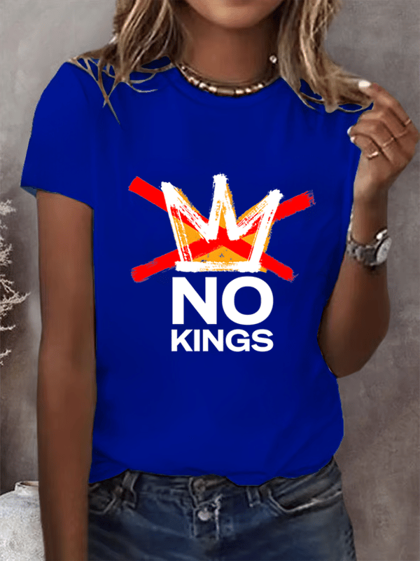 🔥Buy 3 Get 15% Off Women's America has No Kings Printed Casual T-Shirt