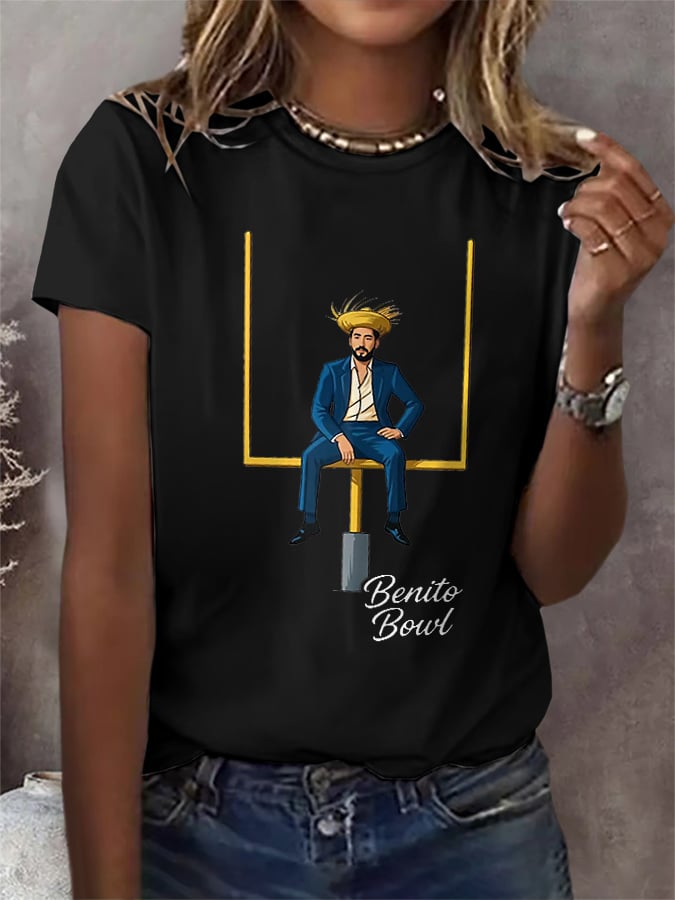 Women's Bunny Football Music Lover T-shirt