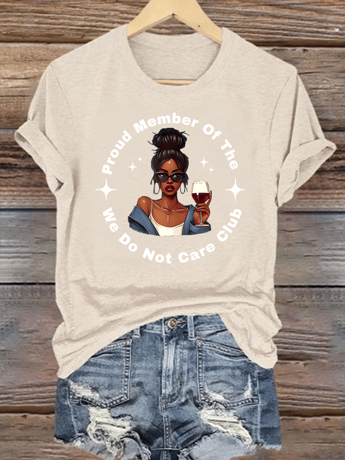 Women's Retro Funny Proud Member Of Club Menopause Perimenopause Print T-Shirt
