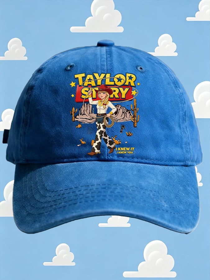 Retro I Knew It Print Baseball Cap