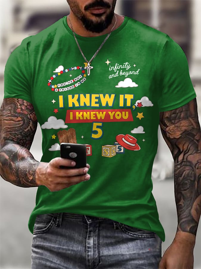 Men's Retro I Knew It Print T-Shirt