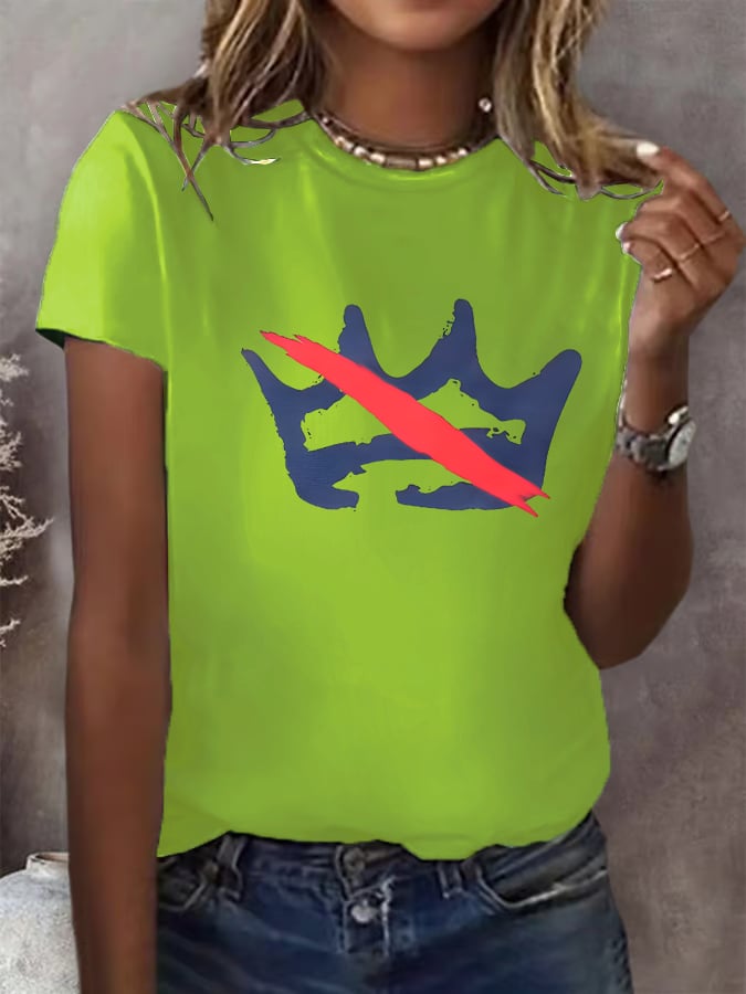 🔥Buy 3 Get 15% Off Women's America has no kings Printed Casual T-Shirt