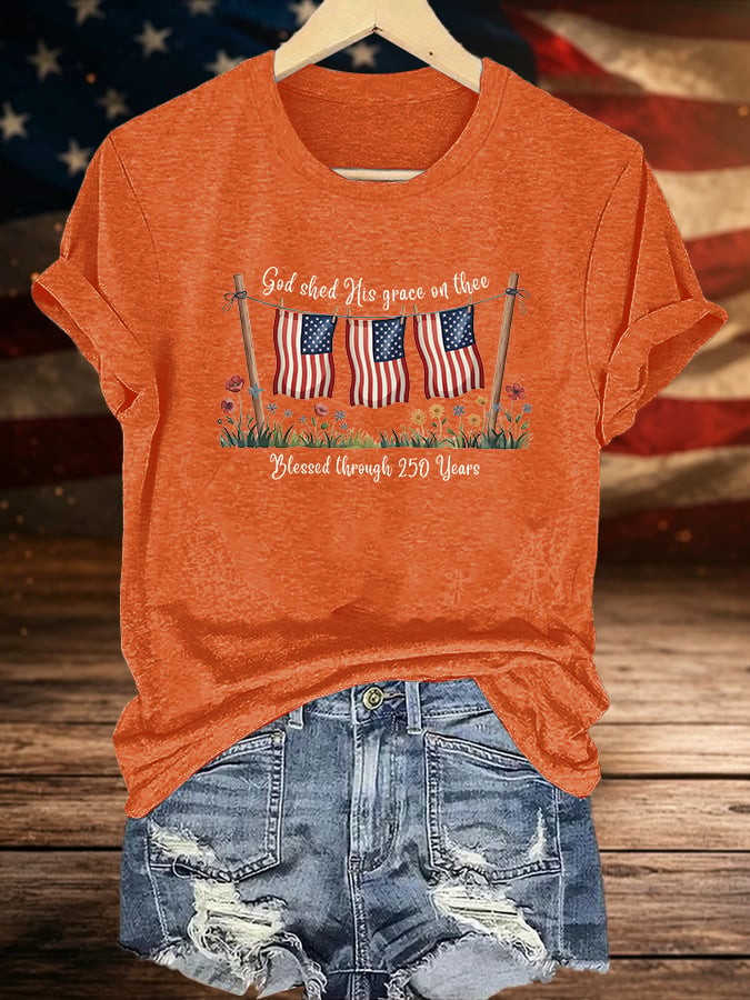 Women's Blessed through 250 Years Printed T-Shirt