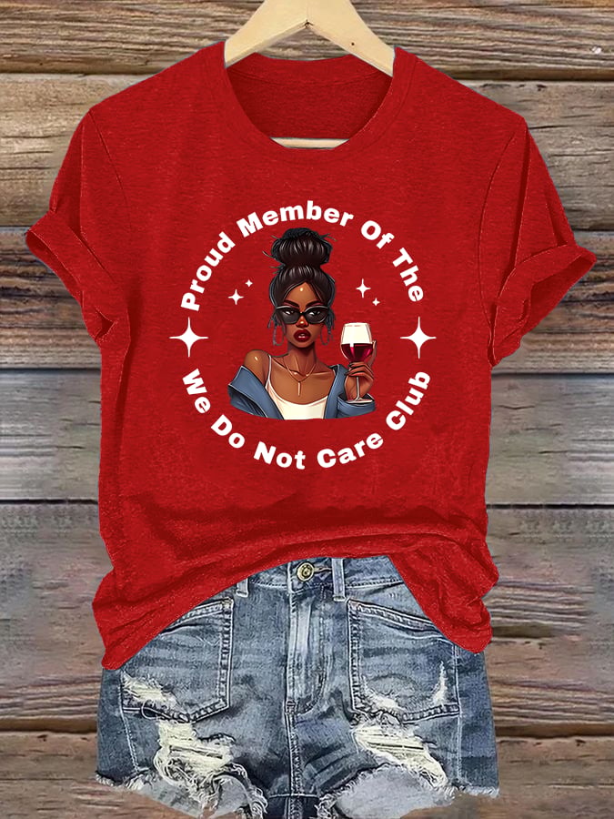 Women's Retro Funny Proud Member Of Club Menopause Perimenopause Print T-Shirt