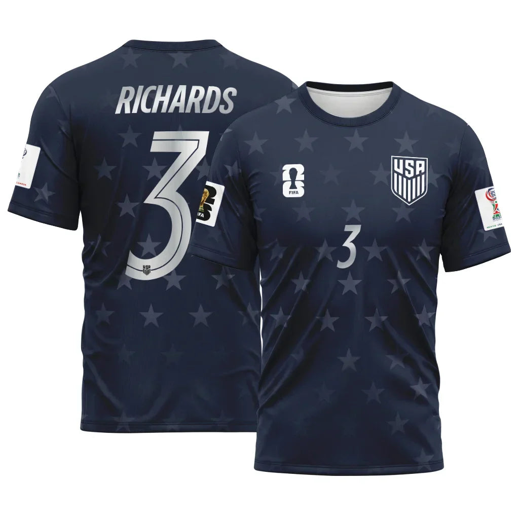 Chris Richards 3 AOP T-Shirt 2026 World Cup USA Away
