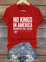 🔥Buy 3 Get 15% Off Women's  NO KINGS IN AMERICA  Print  T-Shirt