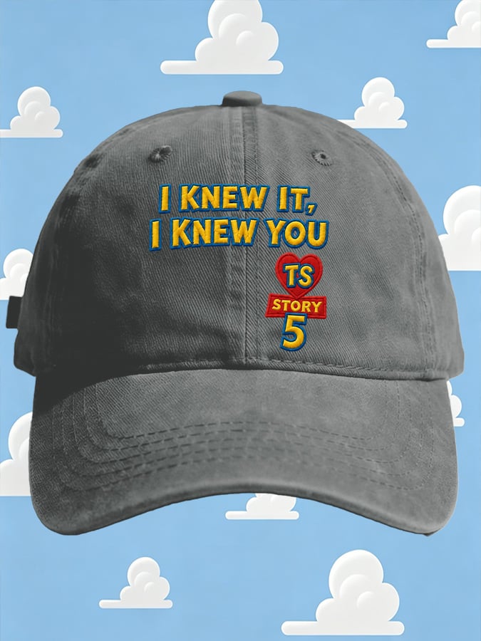 Retro I Knew It Print Baseball Cap