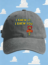 Retro I Knew It Print Baseball Cap
