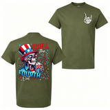 American Independence Day T-shirt Chill The Fourth Out Skeleton Shirt