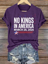 🔥Buy 3 Get 15% Off Women's  NO KINGS IN AMERICA  Print  T-Shirt