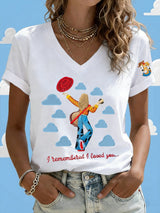 Women's Retro I Knew It Print Casual T-shirt
