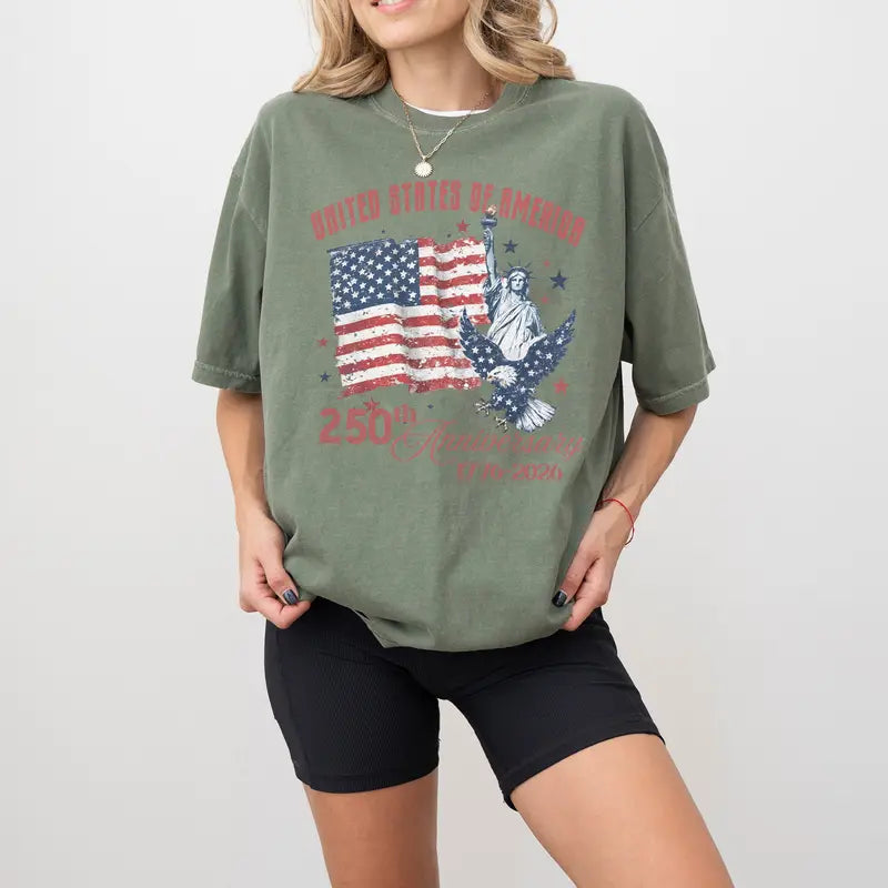 Women's  America 250th Anniversary Comfort Colors Shirt