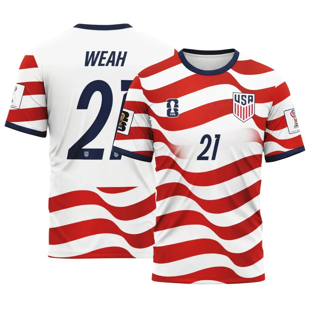 Weah 21 AOP T-Shirt World Cup USA Home