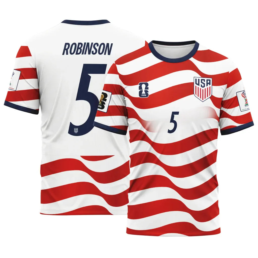 Antonee Robinson 5 AOP T-Shirt World Cup USA Home
