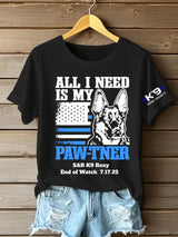 Women's Blue Line Patriotic Texas SAR K9 "Roxy" T-Shirt