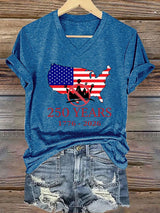 🔥Buy 3 Get 15% Off Women's 1776-2026 No Kings Print T-shirt