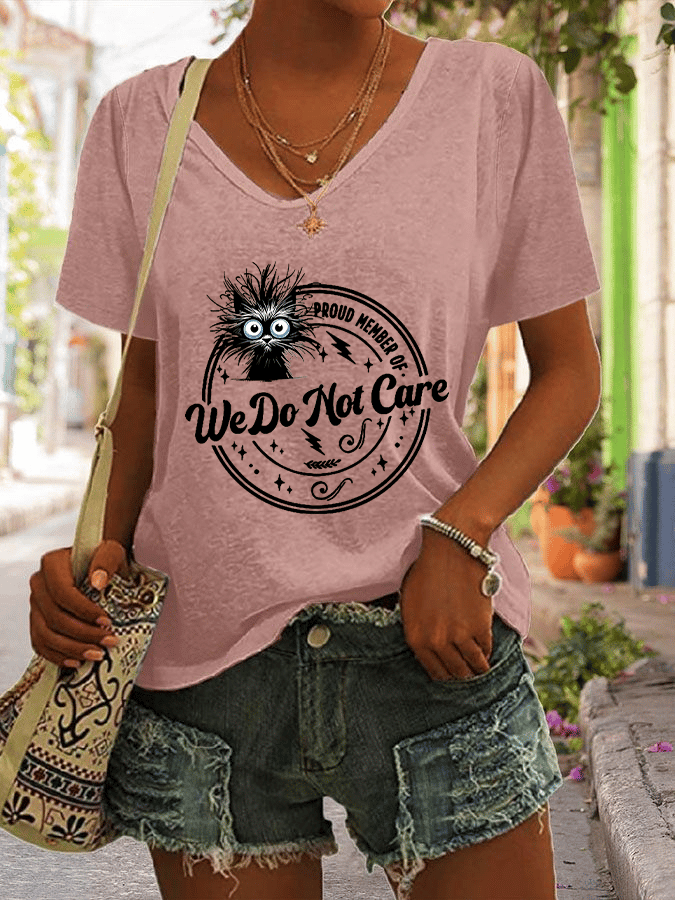 Women's Retro Funny Proud Member Of  Club We Do Not Care Menopause Perimenopause Print T-Shirt