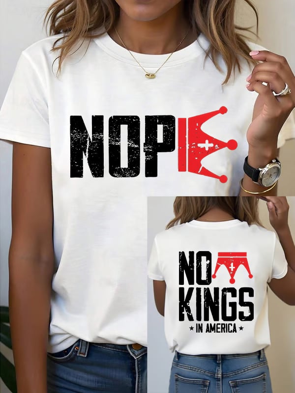 🔥Buy 3 Get 15% Off Women's  No Kings In America T-Shirt