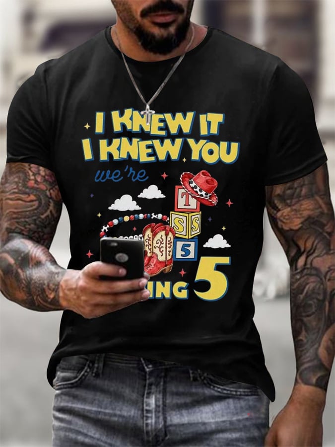 Men's Casual Printed Short-Sleeve T-Shirt