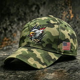 US Camouflage Eagle Art Print Casual Baseball Cap