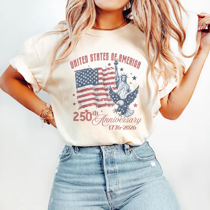 Women's  America 250th Anniversary Comfort Colors Shirt
