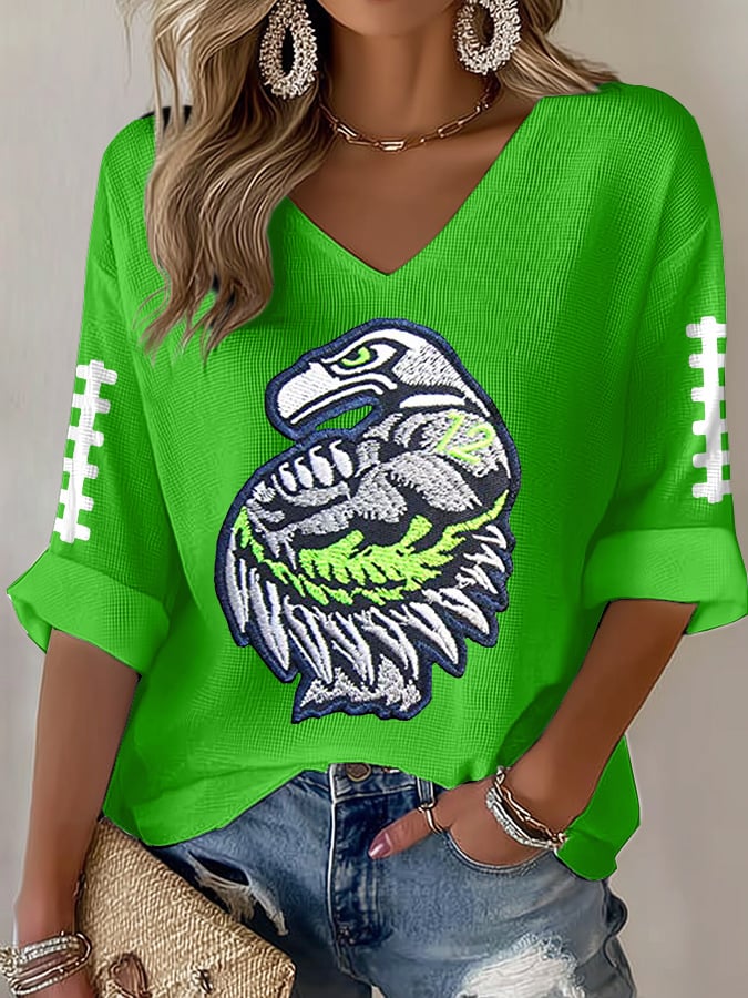 Women'S Football Print Casual T-shirt