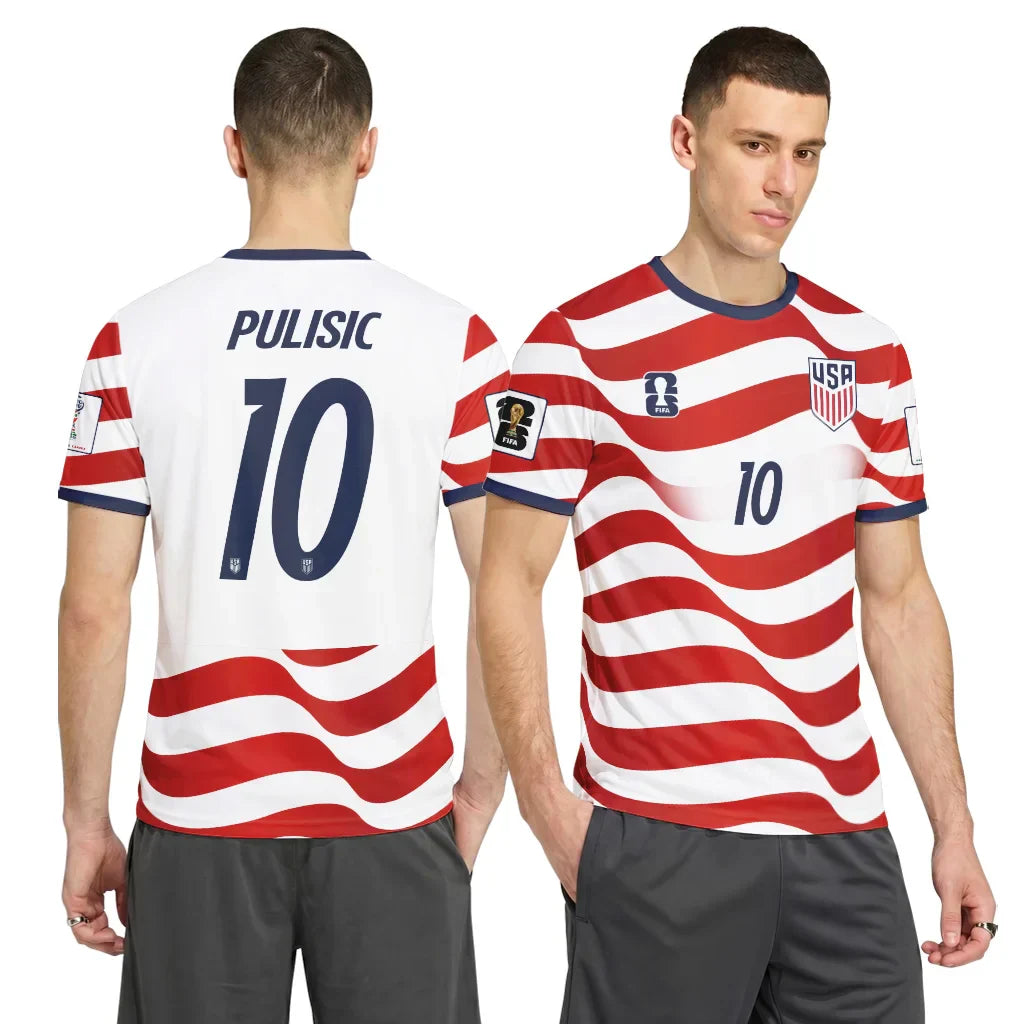 Christian Pulisic 10 2026 World Cup USA Home AOP T-Shirt