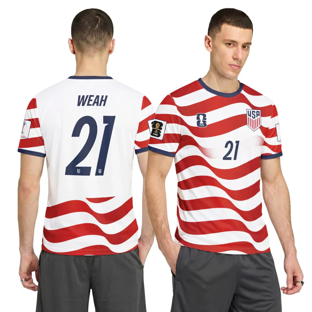 Weah 21 AOP T-Shirt World Cup USA Home