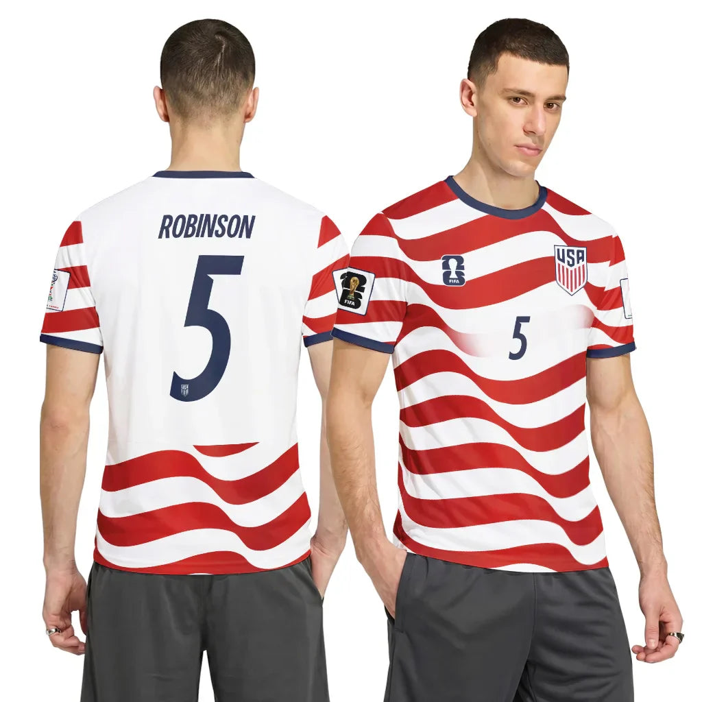Antonee Robinson 5 AOP T-Shirt World Cup USA Home