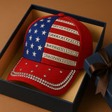 US 250th Anniversary Rhinestone Printed Casual Hat