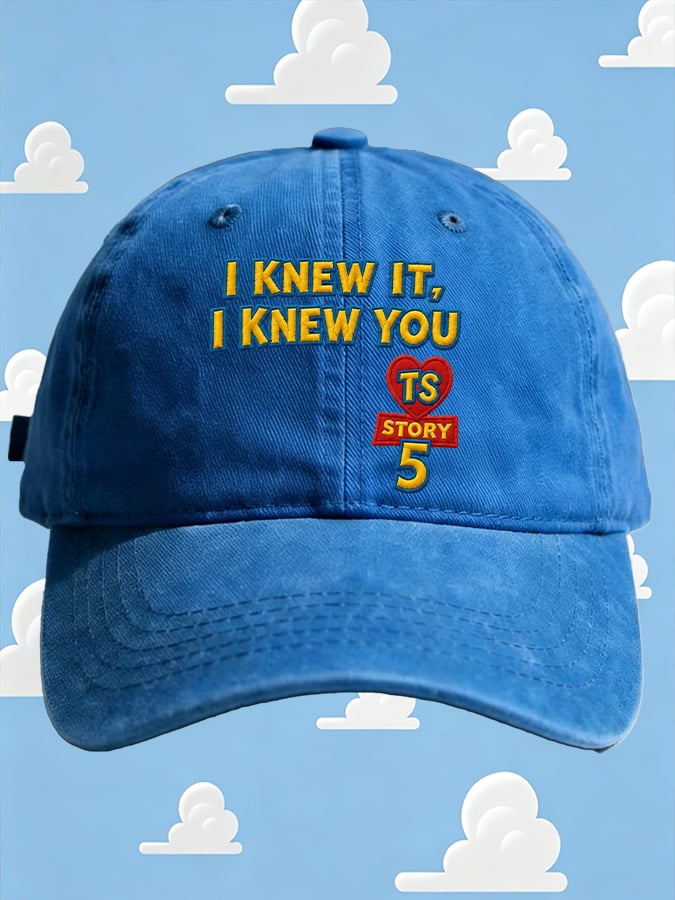 Retro I Knew It Print Baseball Cap
