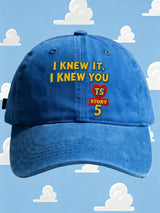 Retro I Knew It Print Baseball Cap